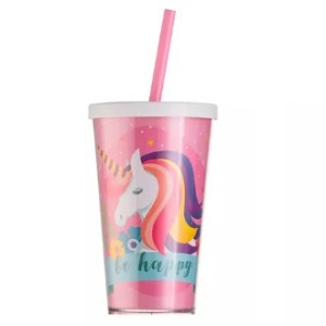 Copo com Tampa e Canudo